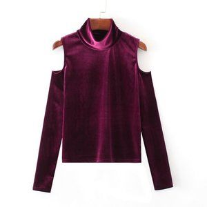 Velvet Cold shoulder Top